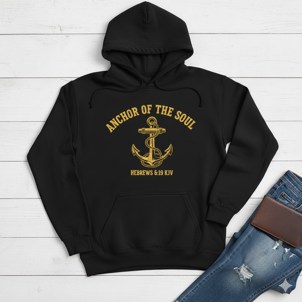 The Anchor of the Soul KJV Vintage Hoodie | Hebrews 6:19 Christian Sweatshirt