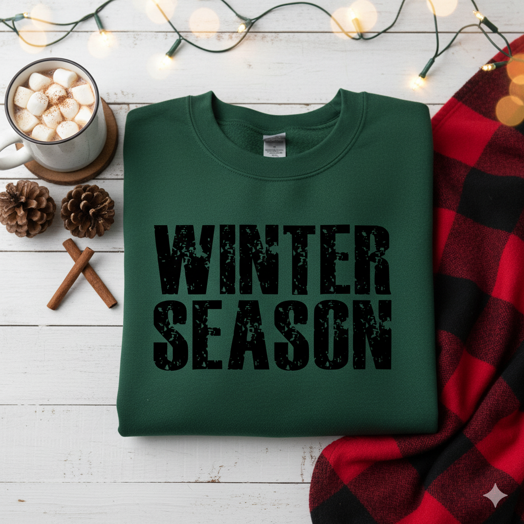 Classic Winter Season Sweatshirt | Cozy Retro Holiday Crewneck