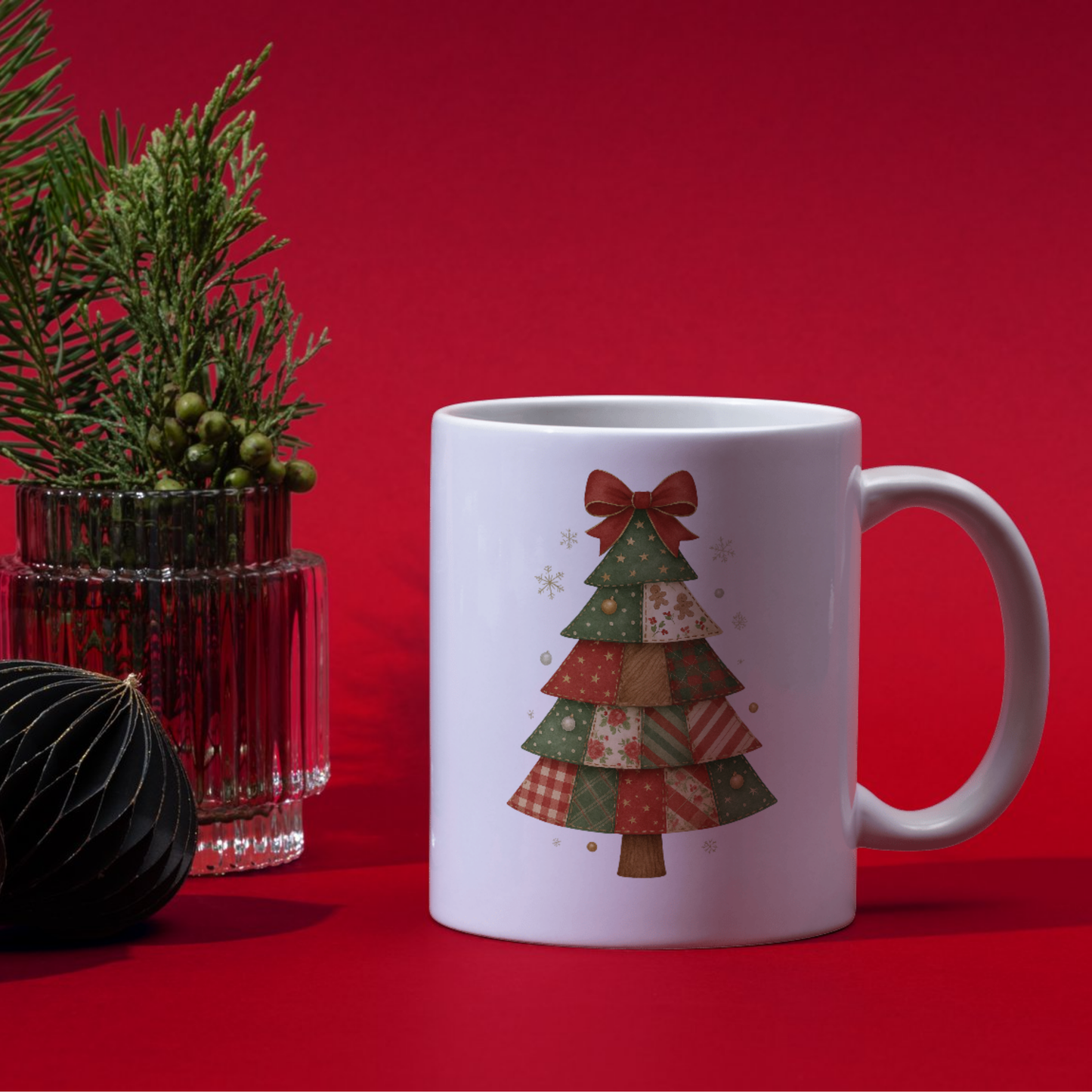 Kingdom Threads Patchwork Mug – Christmas Edition
